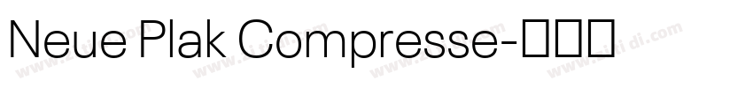 Neue Plak Compresse字体转换
